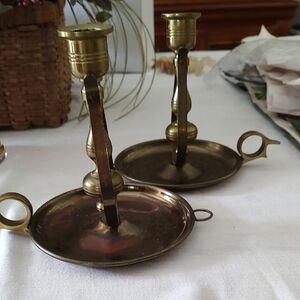 antique brass boat ship finger candle lamps anti tip wall hanger Huntercraft USA